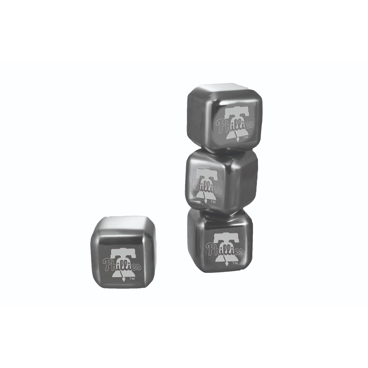 The Memory Company 6pc Silver Solid MLB Philadelphia Phillies Ice Cubes Set 1"